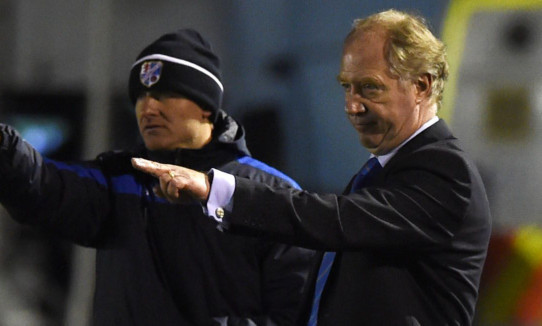 Cowdenbeath manager Jimmy Nicholl (right) hopes to spring a surprise at Ibrox.