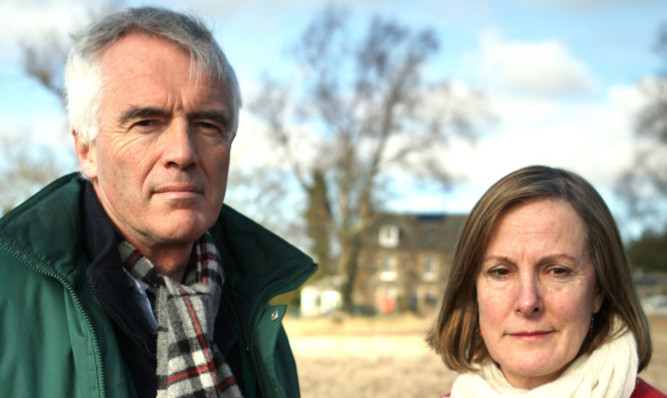 Robert and Jessica Balfour are part of a group protesting about the quarry.