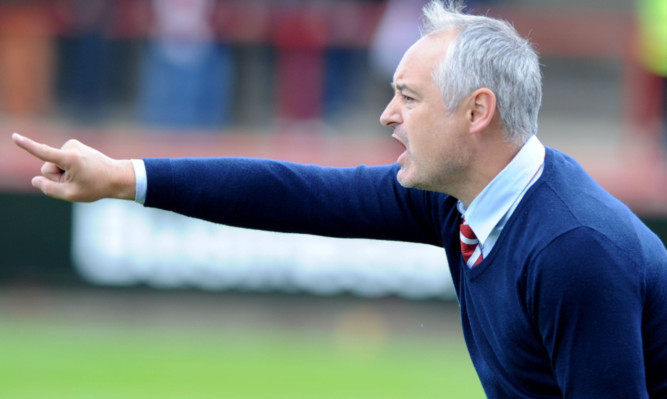 Brechin boss Ray McKinnon makes his point.