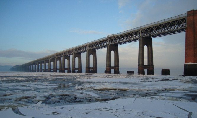 Ice floes on the Tay in 2010, part of a recent run of colder-than-average winters.