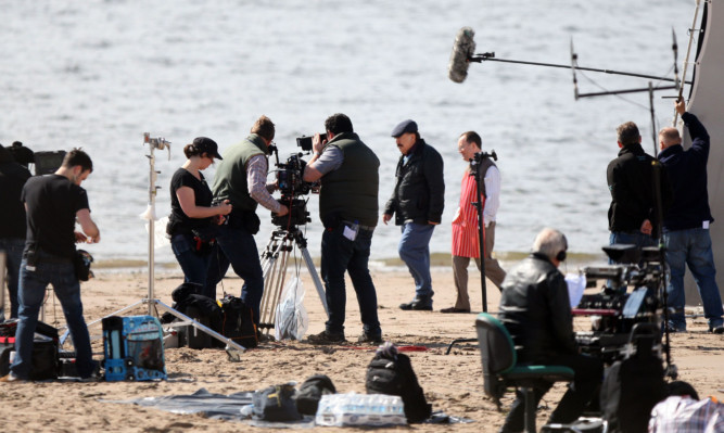 Filming of the latest series of Bob Servant at Broughty Ferry earlier this year.