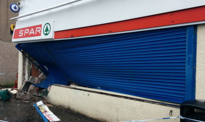 Serious damage to the shop in East Wemyss.