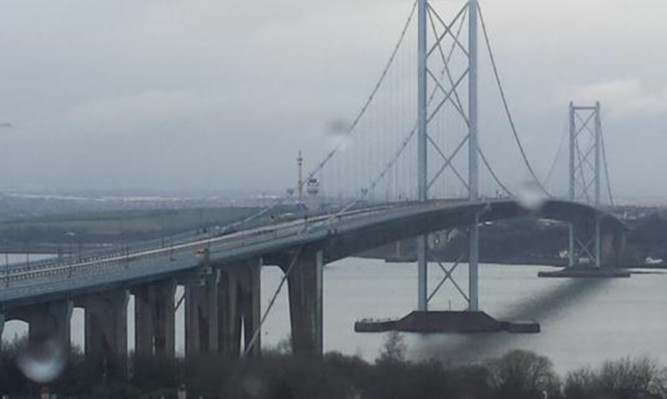 The bridge has been closed due to fears over falling ice.