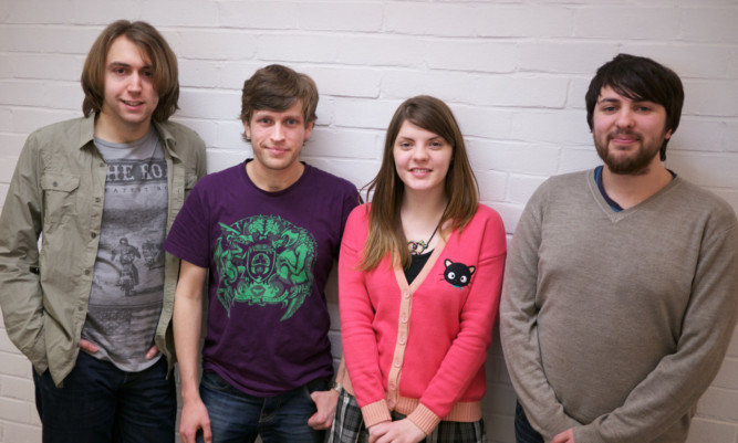 Swallowtail Games team - (From left) Mark Bamford, Kristian Francis, Sophia George, John Cooper.