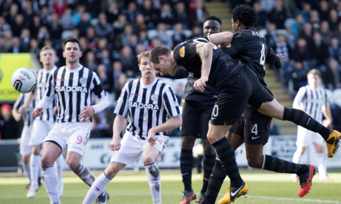 Anthony Stokes pounces to grab Celtic's winner against St Mirren.