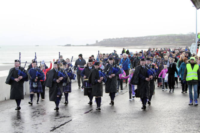 Crowds gathered to mark the official opening of the new Kirkcaldy Prom after its £9 million upgrade.