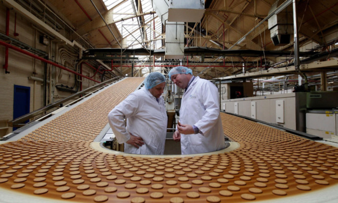 A biscuit production line