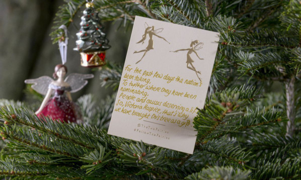 The rhyming note left with the tree.