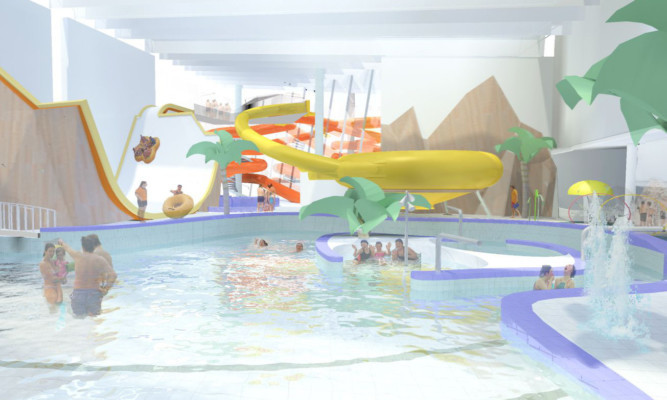 An artist's impression of some of the new leisure facilities.