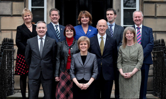 Scotlands role model cabinet with its 50/50 split.