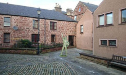 Cumberland Close in Kirriemuir  one of the proposed locations for the statue.