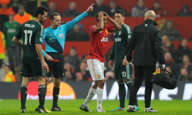 The teenager dialled 999 after Manchester United's Nani was sent off  during the Champions League clash with Real Madrid.