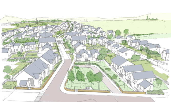 An overview of the proposed South Gray village.