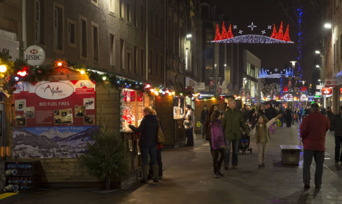 Perth's Christmas market is due to be removed overnight.