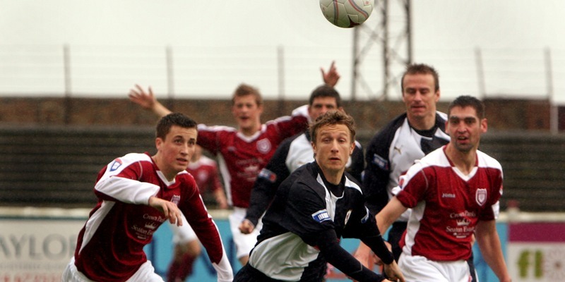 John Stevenson, Courier,04/10/08.Angus,Arbroath Gayfeild Arbroath v Raith Rovers.Pics shows match action.