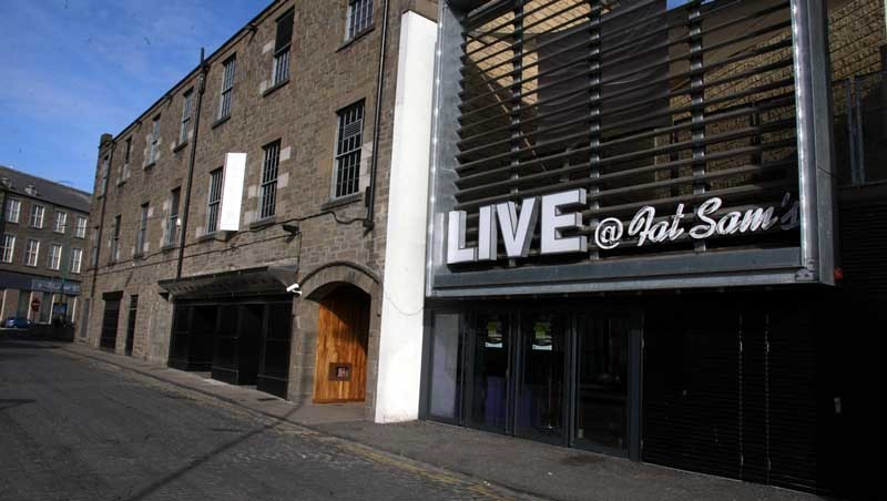 Exterior of Fat Sam's nightclub, Dundee.