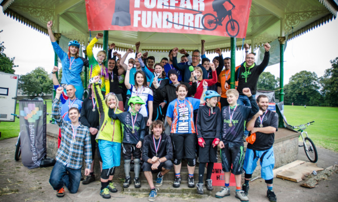 Some of the participants in last years Forfar Funduro Enduro event.