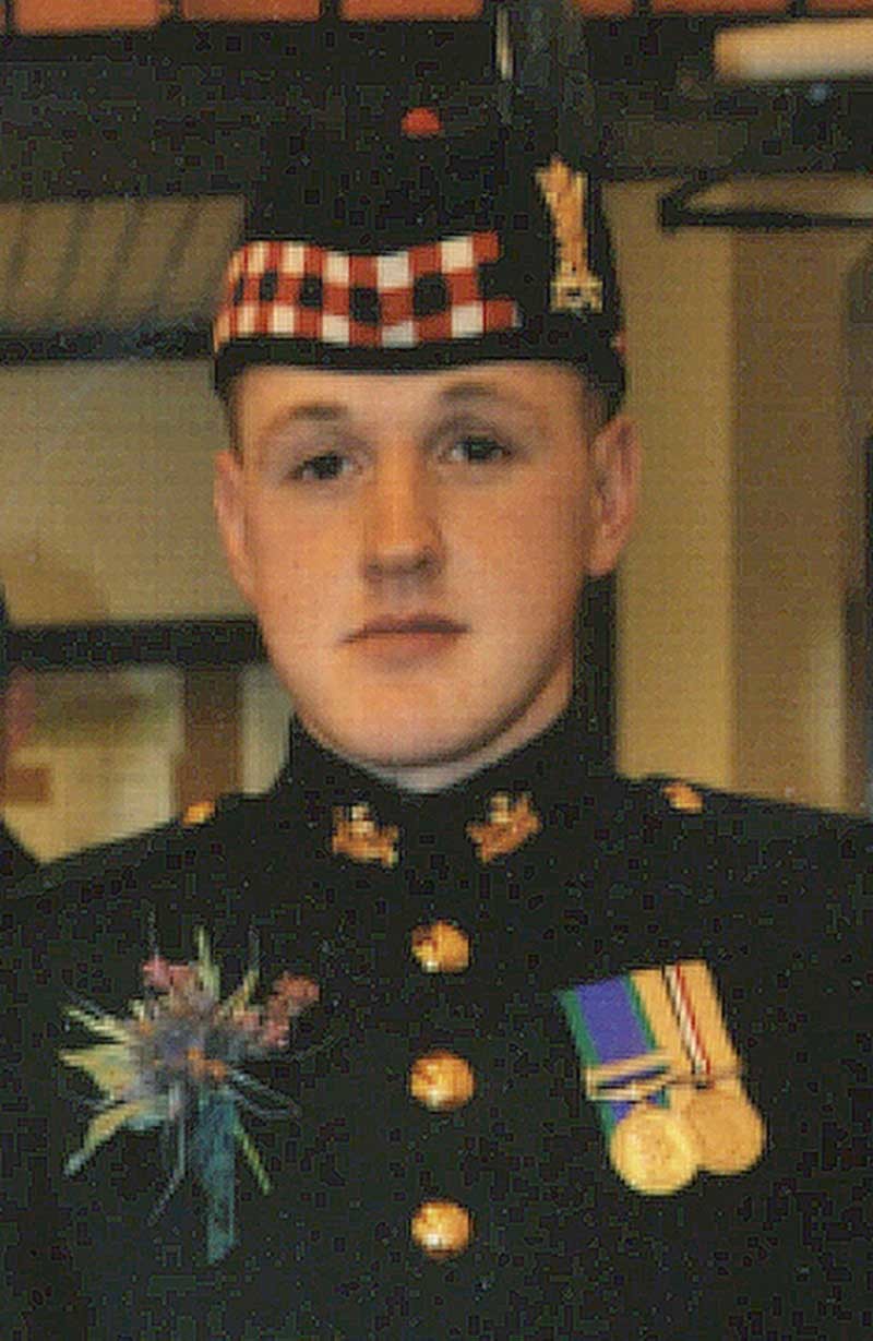 Undated handout photo issued by the Ministry of Defence of Corporal Sean Connor Binnie, 22, from the 3 Scots 'C' Company Royal Regiment of Scotland, The Black Watch, who was killed in southern Afghanistan, yesterday.