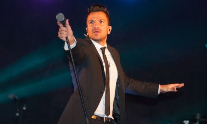 Peter Andre on the main stage.