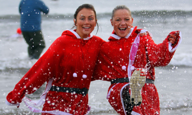 Louise Ballantyne and Angela Knox take to the water at Levenmouth.