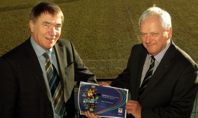 Former St Johnstone Chairman Geoff Brown (left) and Perth & Kinross Council Leader Ian Miller are backing the bid.