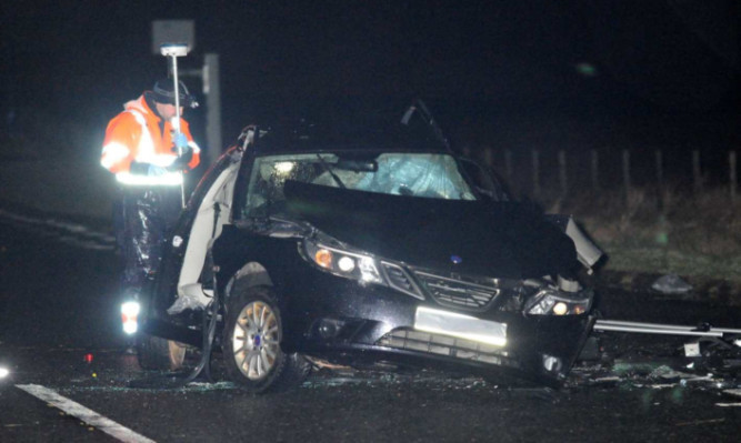 Two people have died and another two have been injured a serious road traffic collision on the A90.