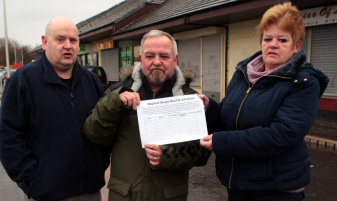 Community Councillors (left to right) Kevin Barthorpe, Jim and Lynda McLean.