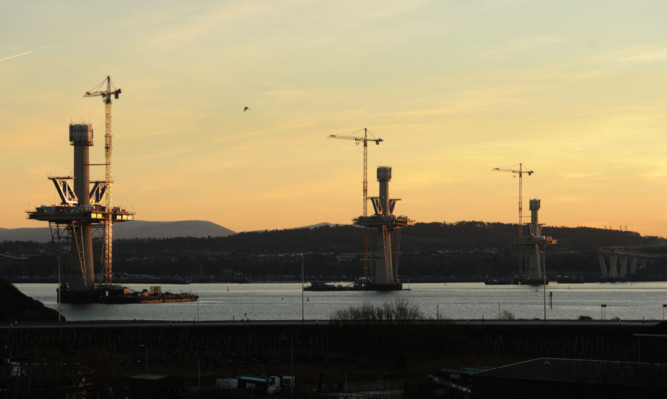 The new Queensferry Crossing under construction.