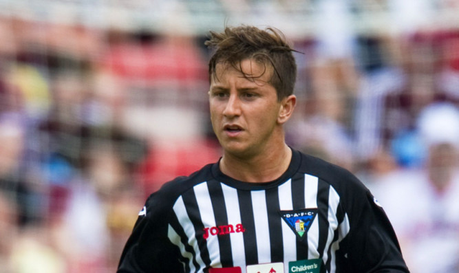 Josh Falkingham in action for Dunfermline.