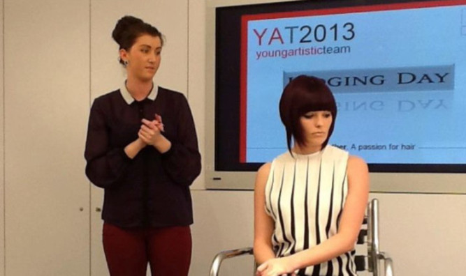 Paulin and model Tanya during the London audition.