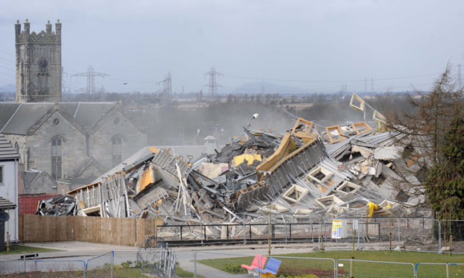 The block is reduced to rubble.