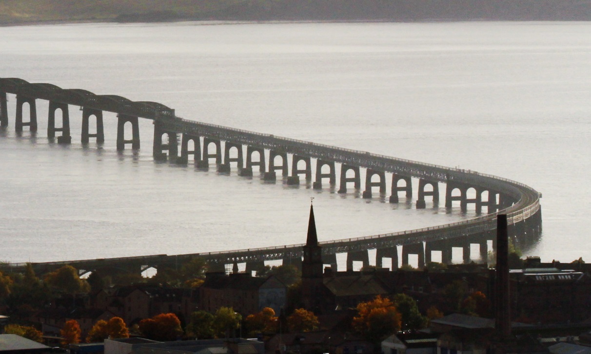 Bob Douglas, Evening Telegraph. General view of the Tay Rail Bridge taken from top of The Law.