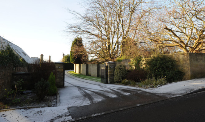 The entrance to Fonstane House, Monifieth, where neighbours are objecting to a plan for a house in the garden.