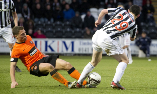 The tackle that saw John Rankin sent off.