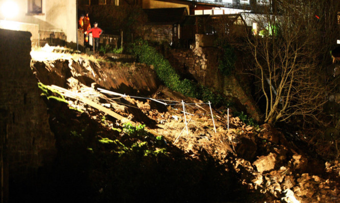 The landslide at the back of Gardner Street happened a year ago today.