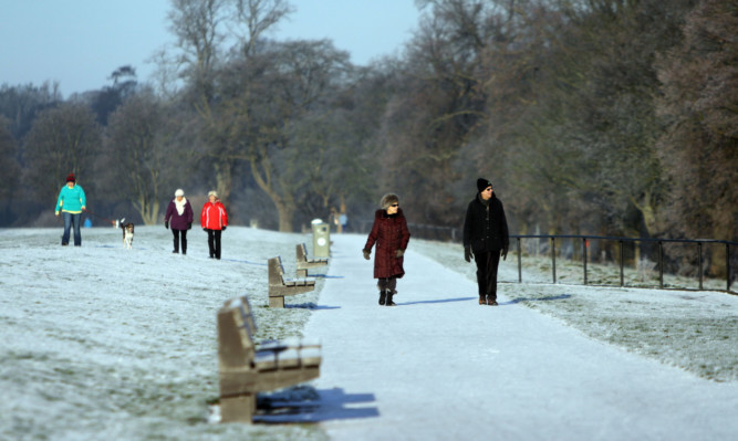 The North Inch was transformed by this week's cold snap.