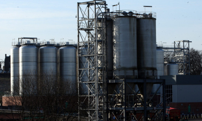 Tanks at Diageo's Cameronbridge Distillery in Levenmouth