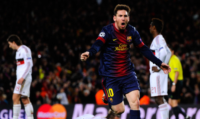 Lionel Messi leaves AC Milan dazed and confused at the Nou Camp.