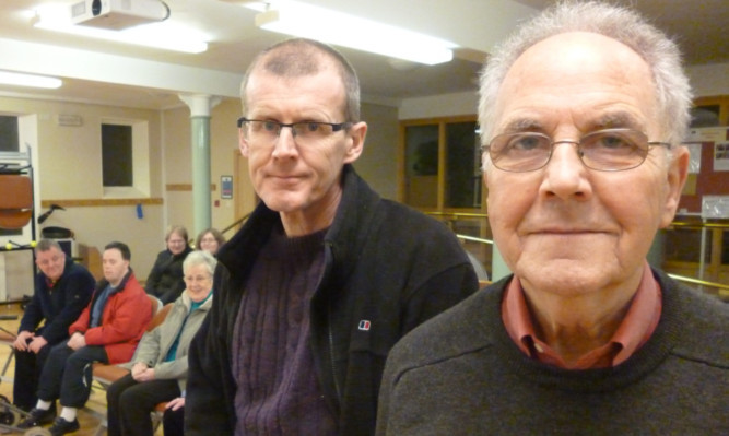 George Stewart of the Kemback Action Group (right) and Ian Hood.