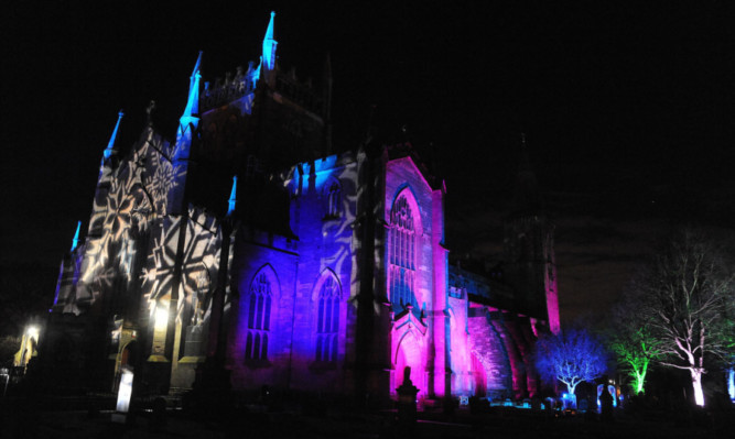 Dunfermline Abbey lit up for the Bruce Festival in 2010. The new plan will see it permanently illuminated.