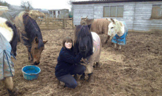 Nichola with some of her animals.