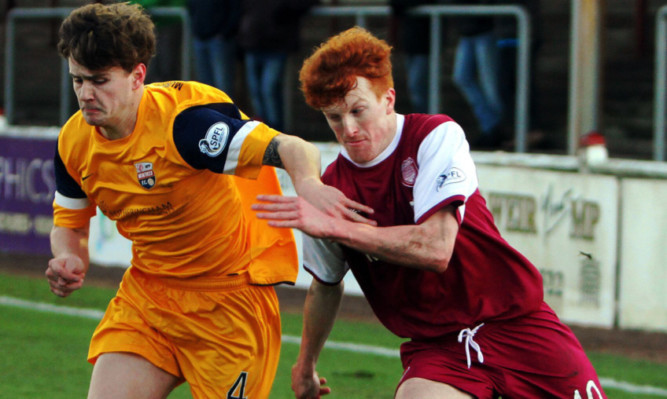 Simon Murray in action against Montrose.