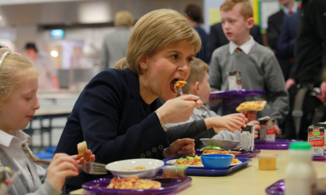 First Minister Nicola Sturgeon visited her old school Dreghorn Primary in Ayrshire for the launch.