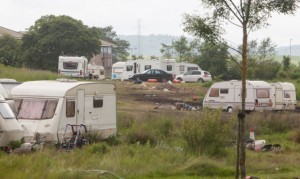 Residents were infuriated when Travellers moved on to open ground at Orchardbank Business Park, in the shadow of Angus Councils HQ in Forfar.