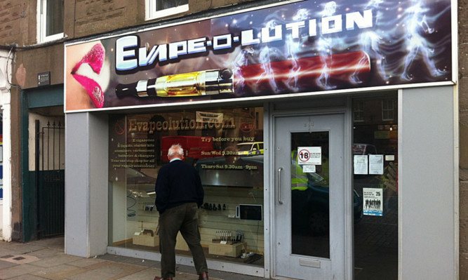 The Evape-o-lution shop in Montrose High Street.