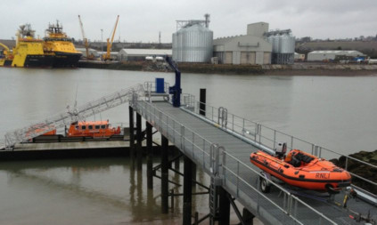 The finishing touches are being made to the new lifeboat station.