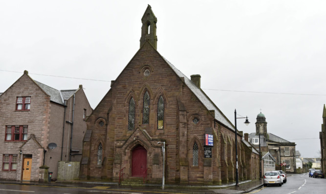 Montrose Methodist Church on the corner of Mill Street and New Wynd.