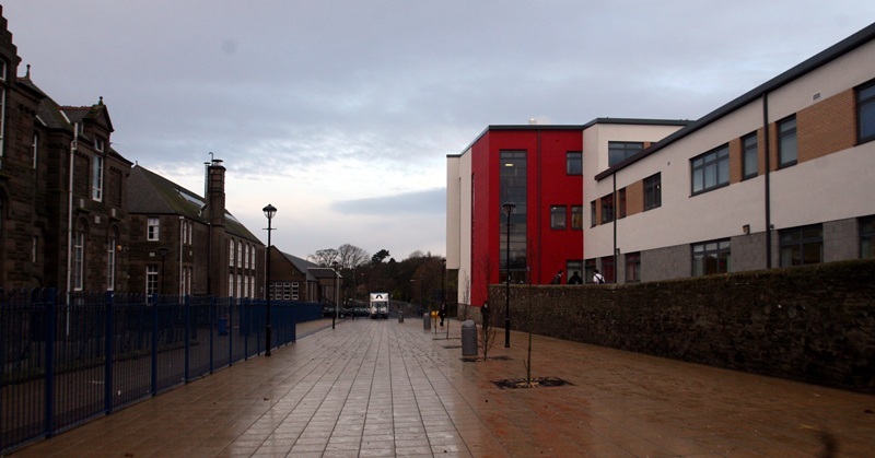 Grove Academy, Broughty Ferry, Dundee - The new building is put into sole use for the first time - the old and the new