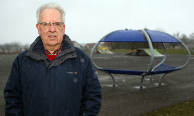 George Roberts at the site of the new community playpark.