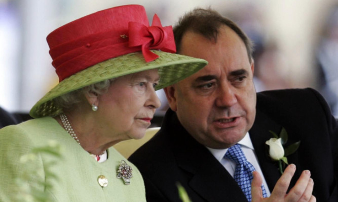 Mr Salmond shares the royals' love of horse racing.